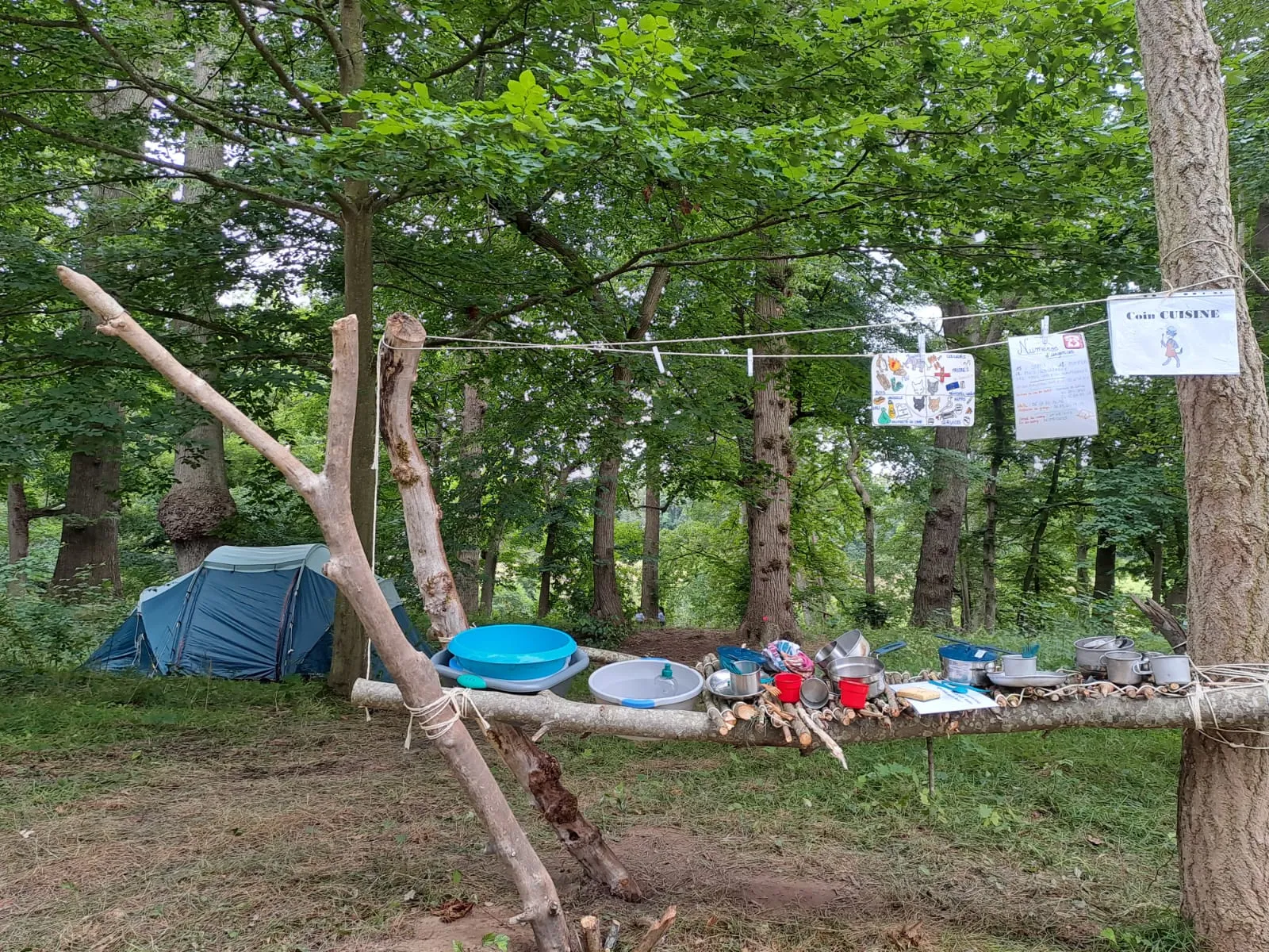 Coin cuisine au camp